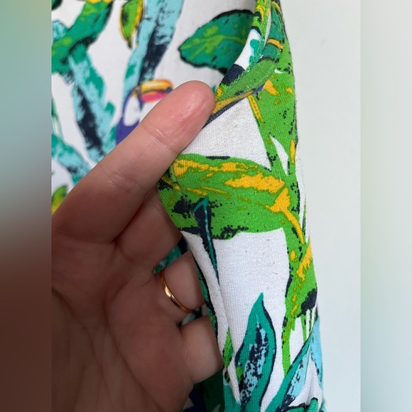 Rainforest Pattern Plus Size Dress, Size 12-14 - Picture 3 of 8